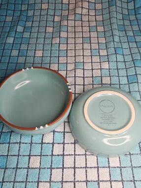 Dansk "Mesa Turquoise" 5 7/8 Inch Coupe Cereal Bowl Set Of 2.